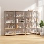 vidaXL Regale mit 5 Böden 4 Stk. Silbern Stahl & Holzwerkstoff vidaXL Regale mit 5 Böden 4 Stk. Silbern Stahl & Holzwerkstoff