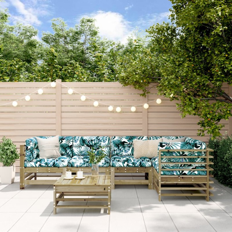 vidaXL 6-tlg. Garten-Lounge-Set mit Kissen Imprägniertes Kiefernholz vidaXL 6-tlg. Garten-Lounge-Set mit Kissen Imprägniertes Kiefernholz