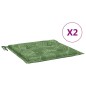 vidaXL Stuhlkissen 2 Stk. Blattmuster 40x40x3 cm Stoff vidaXL Stuhlkissen 2 Stk. Blattmuster 40x40x3 cm Stoff