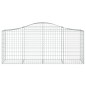 vidaXL Gabionen mit Hochbogen 5 Stk. 200x50x80/100 cm Verzinktes Eisen vidaXL Gabionen mit Hochbogen 5 Stk. 200x50x80/100 cm Verzinktes Eisen