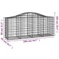 vidaXL Gabionen mit Hochbogen 5 Stk. 200x50x80/100 cm Verzinktes Eisen vidaXL Gabionen mit Hochbogen 5 Stk. 200x50x80/100 cm Verzinktes Eisen