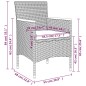 vidaXL 7-tlg. Garten-Essgruppe mit Kissen Grau und Schwarz vidaXL 7-tlg. Garten-Essgruppe mit Kissen Grau und Schwarz