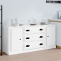 vidaXL Sideboards 3 Stk. Weiß Holzwerkstoff vidaXL Sideboards 3 Stk. Weiß Holzwerkstoff
