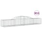 vidaXL Gabionen mit Hochbogen 11 Stk. 300x50x40/60 cm Verzinktes Eisen vidaXL Gabionen mit Hochbogen 11 Stk. 300x50x40/60 cm Verzinktes Eisen