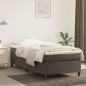 vidaXL Boxspringbett mit Matratze Dunkelgrau 100x200 cm Samt vidaXL Boxspringbett mit Matratze Dunkelgrau 100x200 cm Samt