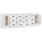 vidaXL Sideboards 3 Stk. Weiß Holzwerkstoff vidaXL Sideboards 3 Stk. Weiß Holzwerkstoff