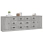 vidaXL Sideboards 3 Stk. Grau Sonoma Holzwerkstoff vidaXL Sideboards 3 Stk. Grau Sonoma Holzwerkstoff