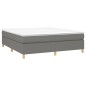 vidaXL Boxspringbett mit Matratze Dunkelgrau 180x200 cm Stoff vidaXL Boxspringbett mit Matratze Dunkelgrau 180x200 cm Stoff