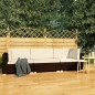 3-tlg. Garten-Sofagarnitur mit Auflagen Poly Rattan Braun 3-tlg. Garten-Sofagarnitur mit Auflagen Poly Rattan Braun