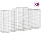 vidaXL Gabionen mit Hochbogen 9 Stk. 300x50x140/160cm Verzinktes Eisen vidaXL Gabionen mit Hochbogen 9 Stk. 300x50x140/160cm Verzinktes Eisen