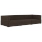 3-tlg. Garten-Sofagarnitur mit Auflagen Poly Rattan Braun 3-tlg. Garten-Sofagarnitur mit Auflagen Poly Rattan Braun
