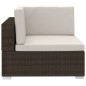 3-tlg. Garten-Sofagarnitur mit Auflagen Poly Rattan Braun 3-tlg. Garten-Sofagarnitur mit Auflagen Poly Rattan Braun