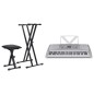 vidaXL Elektrisches Keyboard-Set mit 61 Tasten Silbern und Schwarz vidaXL Elektrisches Keyboard-Set mit 61 Tasten Silbern und Schwarz