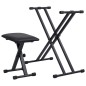 vidaXL Elektrisches Keyboard-Set mit 61 Tasten Silbern und Schwarz vidaXL Elektrisches Keyboard-Set mit 61 Tasten Silbern und Schwarz