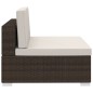 3-tlg. Garten-Sofagarnitur mit Auflagen Poly Rattan Braun 3-tlg. Garten-Sofagarnitur mit Auflagen Poly Rattan Braun