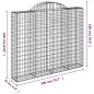 vidaXL Gabionen mit Hochbogen 7 Stk. 200x30x160/180cm Verzinktes Eisen vidaXL Gabionen mit Hochbogen 7 Stk. 200x30x160/180cm Verzinktes Eisen