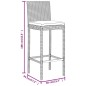 vidaXL 9-tlg. Gartenbar-Set mit Kissen Grau Poly Rattan vidaXL 9-tlg. Gartenbar-Set mit Kissen Grau Poly Rattan