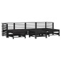 vidaXL 7-tlg. Garten-Lounge-Set mit Kissen Schwarz Massivholz vidaXL 7-tlg. Garten-Lounge-Set mit Kissen Schwarz Massivholz
