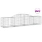 vidaXL Gabionen mit Hochbogen 10 Stk. 300x50x60/80 cm Verzinktes Eisen vidaXL Gabionen mit Hochbogen 10 Stk. 300x50x60/80 cm Verzinktes Eisen