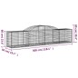 vidaXL Gabionen mit Hochbogen 10 Stk. 300x50x60/80 cm Verzinktes Eisen vidaXL Gabionen mit Hochbogen 10 Stk. 300x50x60/80 cm Verzinktes Eisen