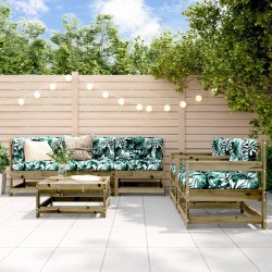 vidaXL 6-tlg. Garten-Lounge-Set mit Kissen Imprägniertes Kiefernholz