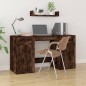 vidaXL Schreibtisch mit Stauraum Räuchereiche Holzwerkstoff vidaXL Schreibtisch mit Stauraum Räuchereiche Holzwerkstoff