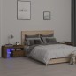 vidaXL Nachttische 2 Stk. mit LED-Leuchten Braun Eichen-Optik vidaXL Nachttische 2 Stk. mit LED-Leuchten Braun Eichen-Optik