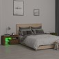 vidaXL Nachttische 2 Stk. mit LED-Leuchten Braun Eichen-Optik vidaXL Nachttische 2 Stk. mit LED-Leuchten Braun Eichen-Optik