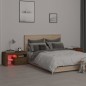 vidaXL Nachttische 2 Stk. mit LED-Leuchten Braun Eichen-Optik vidaXL Nachttische 2 Stk. mit LED-Leuchten Braun Eichen-Optik