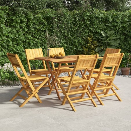vidaXL Gartenstühle 6 Stk. Klappbar 47x61x90 cm Massivholz Teak