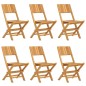 vidaXL Gartenstühle 6 Stk. Klappbar 47x61x90 cm Massivholz Teak vidaXL Gartenstühle 6 Stk. Klappbar 47x61x90 cm Massivholz Teak