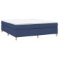 vidaXL Boxspringbett mit Matratze Blau 180x200 cm Stoff vidaXL Boxspringbett mit Matratze Blau 180x200 cm Stoff