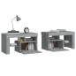 vidaXL Nachttische 2 Stk. mit LED-Leuchten Grau Sonoma 70x36,5x40 cm vidaXL Nachttische 2 Stk. mit LED-Leuchten Grau Sonoma 70x36,5x40 cm
