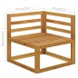 Modular-Ecksofa mit Dunkelgrauen Kissen Akazie Massivholz Modular-Ecksofa mit Dunkelgrauen Kissen Akazie Massivholz