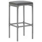 vidaXL 9-tlg. Gartenbar-Set mit Kissen Grau Poly Rattan vidaXL 9-tlg. Gartenbar-Set mit Kissen Grau Poly Rattan