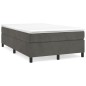 vidaXL Boxspringbett mit Matratze Dunkelgrau 120x200 cm Samt vidaXL Boxspringbett mit Matratze Dunkelgrau 120x200 cm Samt