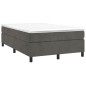 vidaXL Boxspringbett mit Matratze Dunkelgrau 120x200 cm Samt vidaXL Boxspringbett mit Matratze Dunkelgrau 120x200 cm Samt
