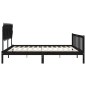 vidaXL Massivholzbett mit Kopfteil Schwarz 120x200 cm vidaXL Massivholzbett mit Kopfteil Schwarz 120x200 cm