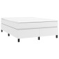 vidaXL Boxspringbett mit Matratze Weiß 140x190 cm Kunstleder vidaXL Boxspringbett mit Matratze Weiß 140x190 cm Kunstleder