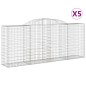 vidaXL Gabionen mit Hochbogen 5 Stk. 300x50x120/140cm Verzinktes Eisen vidaXL Gabionen mit Hochbogen 5 Stk. 300x50x120/140cm Verzinktes Eisen