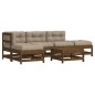 vidaXL 6-tlg. Garten-Lounge-Set mit Kissen Honigbraun Massivholz vidaXL 6-tlg. Garten-Lounge-Set mit Kissen Honigbraun Massivholz