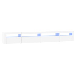 vidaXL TV-Schrank mit LED-Leuchten Weiß 270x35x40 cm