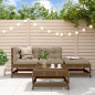 vidaXL 4-tlg. Garten-Lounge-Set mit Kissen Honigbraun Massivholz vidaXL 4-tlg. Garten-Lounge-Set mit Kissen Honigbraun Massivholz