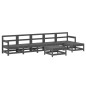 vidaXL 7-tlg. Garten-Lounge-Set mit Kissen Grau Massivholz vidaXL 7-tlg. Garten-Lounge-Set mit Kissen Grau Massivholz