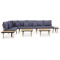 Garten-Lounge-Set 7-Sitzer mit Kissen Massivholz Akazie Garten-Lounge-Set 7-Sitzer mit Kissen Massivholz Akazie