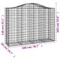 vidaXL Gabionen mit Hochbogen 2 Stk. 200x50x140/160cm Verzinktes Eisen vidaXL Gabionen mit Hochbogen 2 Stk. 200x50x140/160cm Verzinktes Eisen