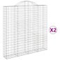 vidaXL Gabionen mit Hochbogen 2 Stk. 200x30x200/220cm Verzinktes Eisen vidaXL Gabionen mit Hochbogen 2 Stk. 200x30x200/220cm Verzinktes Eisen