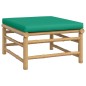 vidaXL 4-tlg. Garten-Lounge-Set mit Grünen Kissen Bambus vidaXL 4-tlg. Garten-Lounge-Set mit Grünen Kissen Bambus