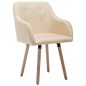 Esszimmerstühle 2 Stk. Creme Stoff Esszimmerstühle 2 Stk. Creme Stoff