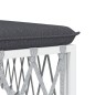 vidaXL 4-tlg. Garten-Lounge-Set mit Kissen Weiß Stahl vidaXL 4-tlg. Garten-Lounge-Set mit Kissen Weiß Stahl